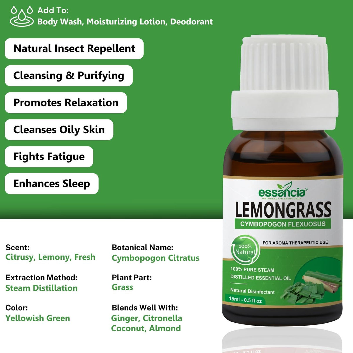 Lemongrass essential deals oil benefits