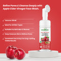 Essancia Apple Cider Vinegar Foaming Face Wash with Built-in Brush - Deep Cleanse & Pore Refining (150ml) Essancia Living