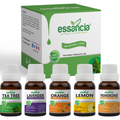 Pack of 5 Essential Oils (Tea Tree, Lavender, Lemon, Orange, Frankincense) Essancia