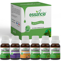 Pack of 6 Essential oils ( Tea Tree, Peppermint, Lavender, Eucalyptus, Cedarwood, Citronella) Essancia
