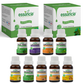 Pack of 9 Essential Oils (Tea Tree, Lavender, Lemon, Orange, Peppermint, Eucalyptus, Cedarwood, Clove Bud, Turmeric) Essancia