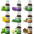 Pack of 9 Essential Oils (Tea Tree, Lavender, Ylang Ylang, Rosemary, Lemongrass, Basil, Bergamot, Cedarwood, Clove Bud) Essancia