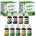 Pack of 9 Essential Oils (Tea Tree, Lavender, Lemon, Orange, Peppermint, Eucalyptus, Frankincense, Rosemary, Citronella,) Essancia