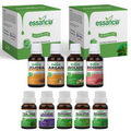 Pack Of 9 Essential & Carrier Oils (Tea Tree, Lavender, Peppermint, Eucalyptus, Rosemary & Jojoba, Argan, Avocado, Rosehip) Essancia