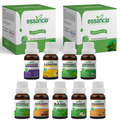 Pack of 9 Essential Oils (Lavender, Lemon, Peppermint, LemonGrass, Cedarwood, Cinnamon, Citronella, Basil, Bergamot) Essancia