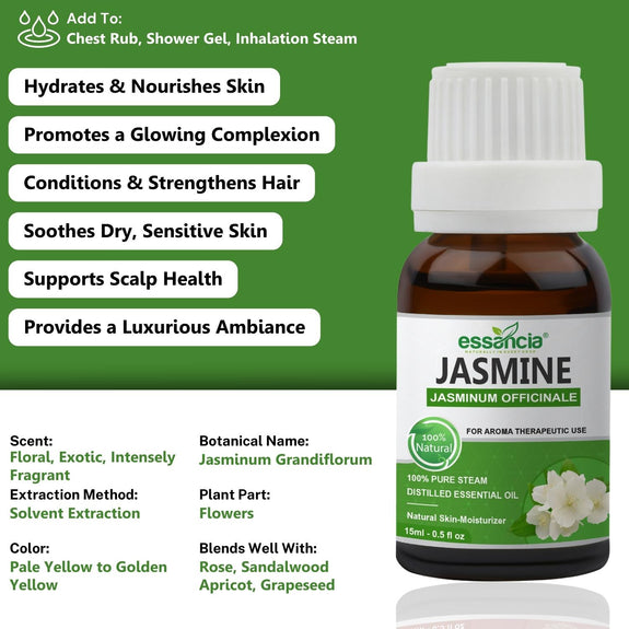 Jasmine Grandiflorum Oil, Uses, Benefits, and Blends