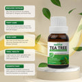 Pack of 5 Essential & Carrier Oils (Tea Tree, Lavender, Orange, Argan, Rosehip) Essancia