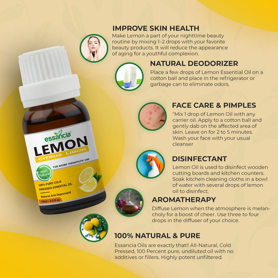 Pack of 6 Essential oils (Tea Tree, Lavender, Eucalyptus, Frankincense –  Essancia®