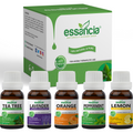 Pack of 5 Essential oils (Tea Tree, Lavender, Orange, Peppermint, Lemon) Essancia