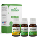 Pack of 3 Essential Oils (Peppermint, Lemon, Citronella) Essancia