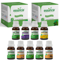 Pack of 9 Essential Oils (Tea Tree, Lavender, Ylang Ylang, Rosemary, Lemongrass, Basil, Bergamot, Cedarwood, Clove Bud) Essancia