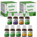 Pack of 9 Essential Oils (Tea Tree, Lavender, Orange, Peppermint, Eucalyptus, Frankincense, Ylang Ylang, Lemongrass, Rosemary) Essancia